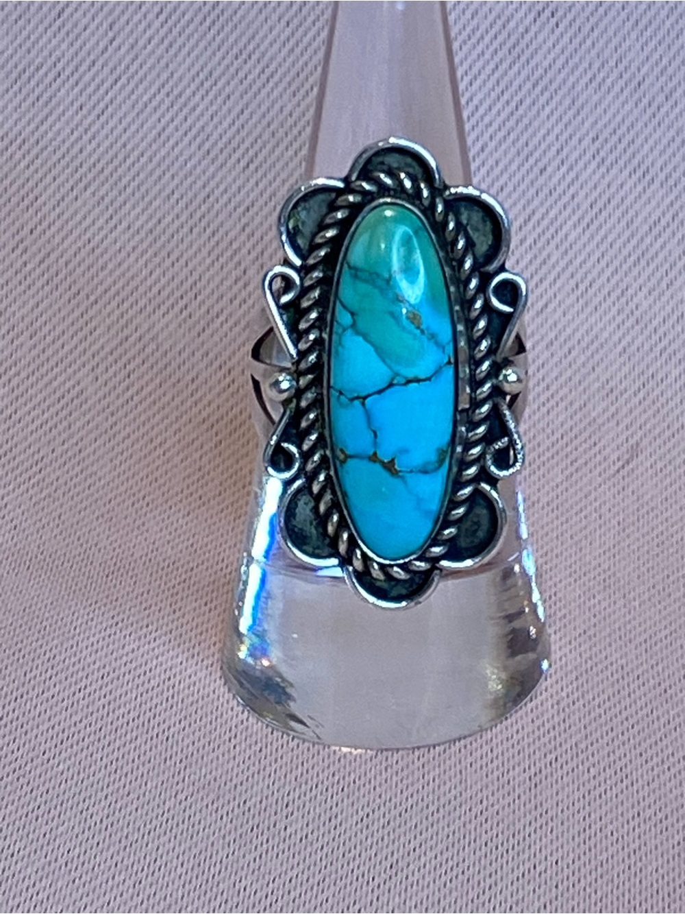 Vintage Native American Turquoise Sterling Ring